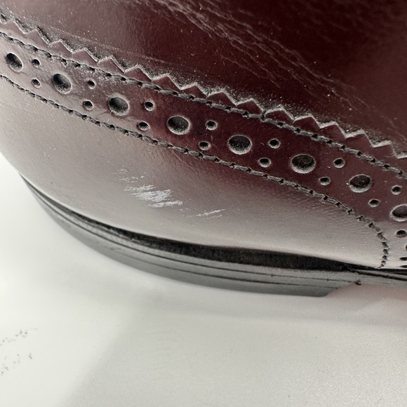 Hanover Wingtip Oxford Shoes Mens Size 10 Burgundy‎ Leather Brogue Dress Formal main image 8